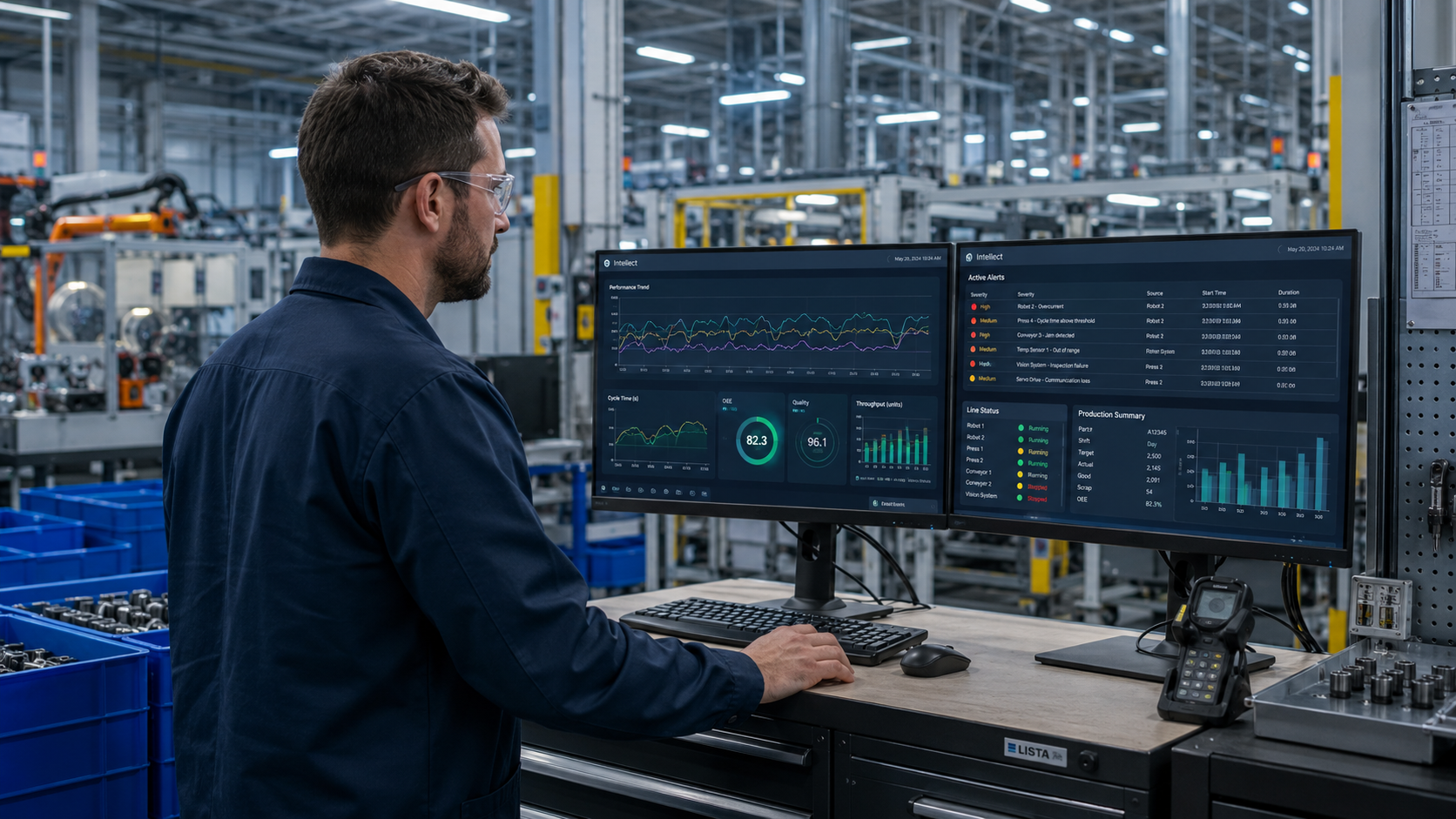 Industrial data and model interface used to evaluate process behavior